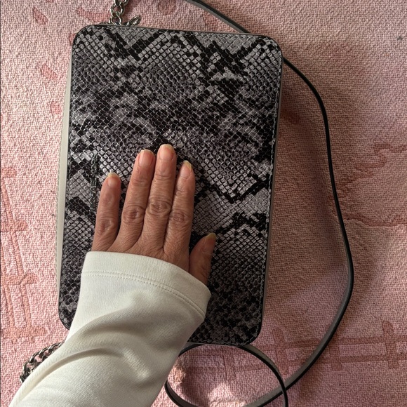 Michael Kors Black and Gray Snake Print Crossbody Bag - Picture 2 of 8